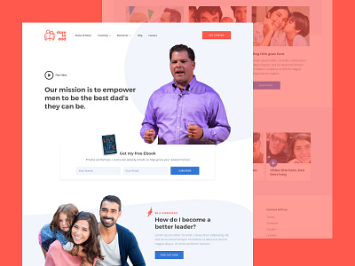 Dare to Dad Homepage branding design graphic design home landing page ui ux webdesign website