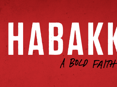 Habakkuk hand lettered red tungsten