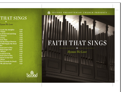 Hymns CD album cd faith green layout organ