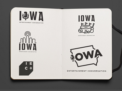 IEC Podcast Logo branding design illustration iowa logo podcast vector