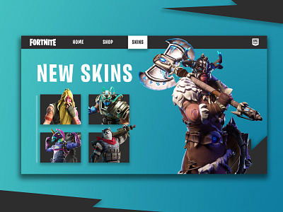 Fortnite Skins Web Design