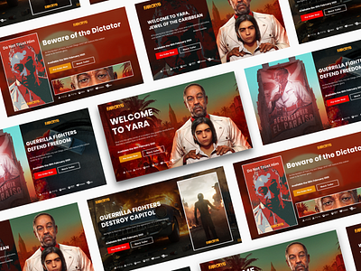 Far Cry 6 Web Header Exploration design designer header ui ui design user interface ux web website