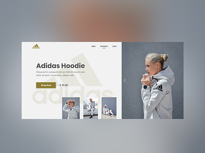 Adidas Hoodie Concept ui user interface ux web