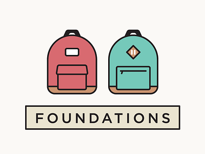 Foundations Ministry Logo backpack children church foundations kids ministry parenting school youth