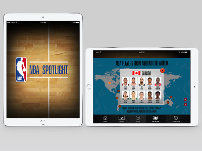 NBA Spotlight Mock Up iPad app branding design mobile app mobile design product design ui ux