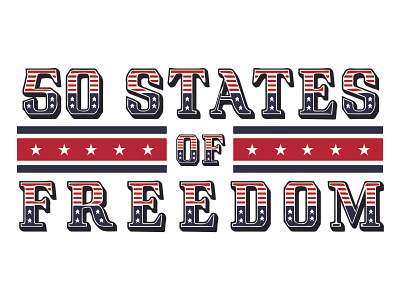 50 States of Freedom branding design vector