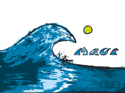 Maui Surf Sketch design pencil sketch vector