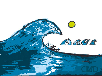 Maui Surf Sketch