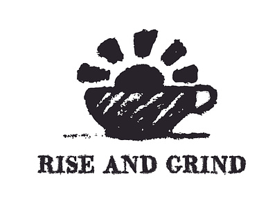 Rise And Grind design icon sketch vector