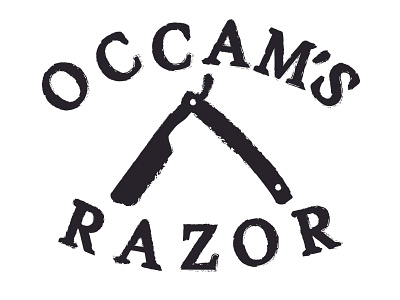 Occam's Razor design icon typography vector