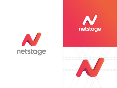 Netstage logo construction branding design vector