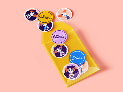 Stickers Ellie's branding design illustration logo vector дизайн иллюстрация