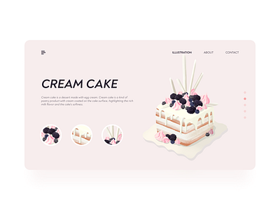 CREAM CAKE illustration