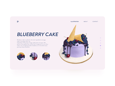 BLUEBERRY CAKE illustration