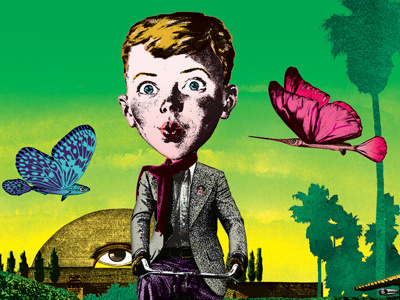 Ever after boy boyhood cycle green pop pop-surrealism surrealism