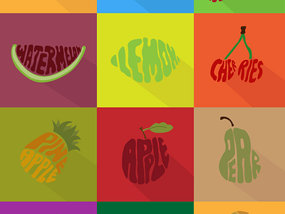 fruit typography