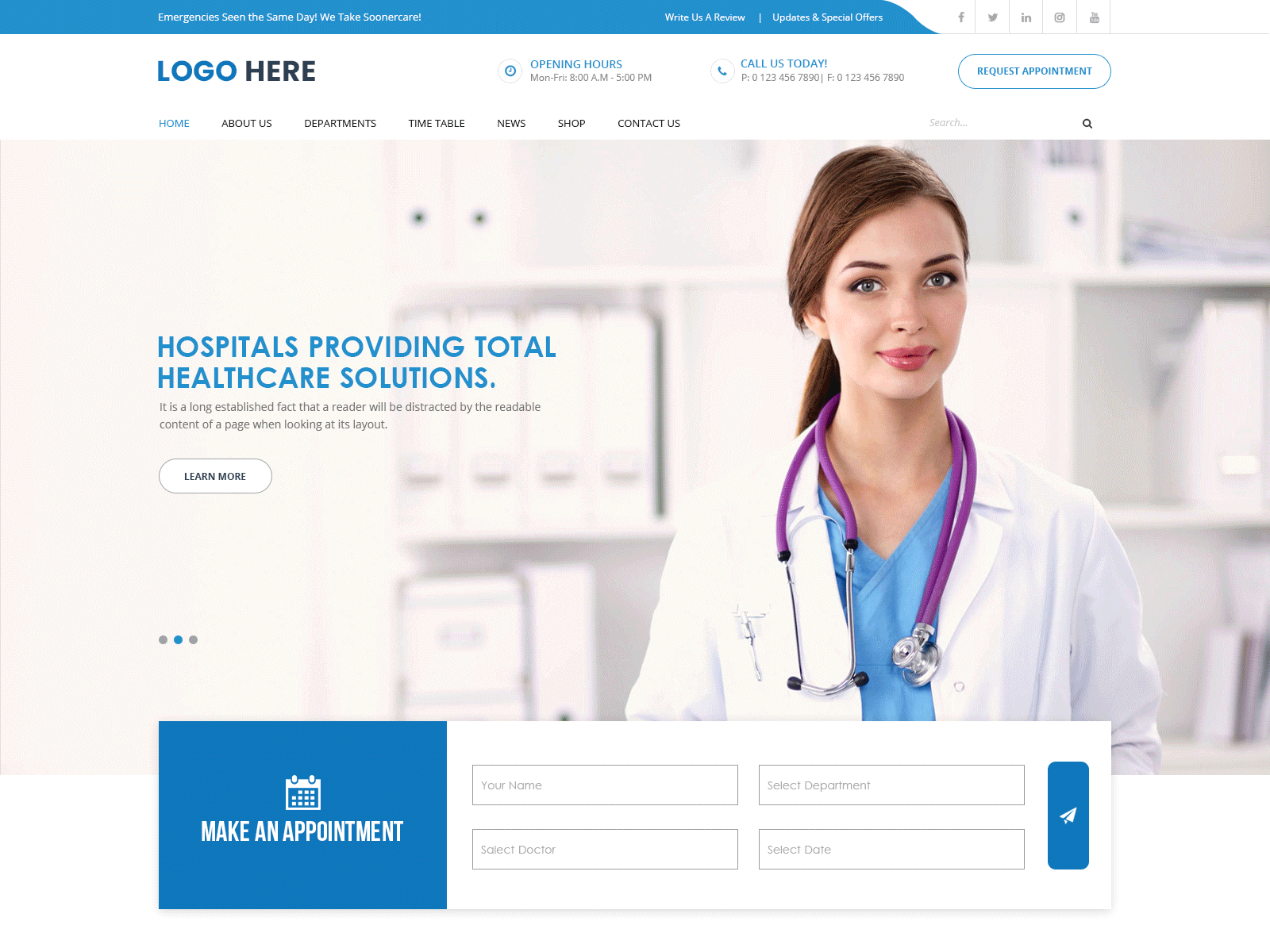 Doctor Website Design By Yasir Mehmood On Dribbble