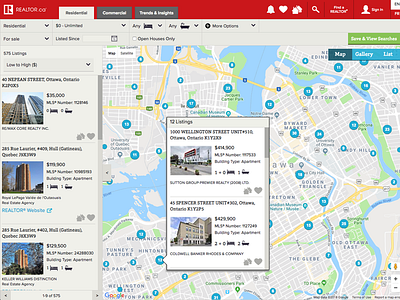 Realtor.ca bing maps api css html javascript jquery reality app