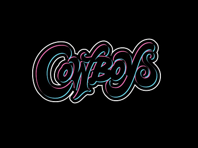 Cowboys Swirl Type branding design graphic design lettering logo typo typography vector