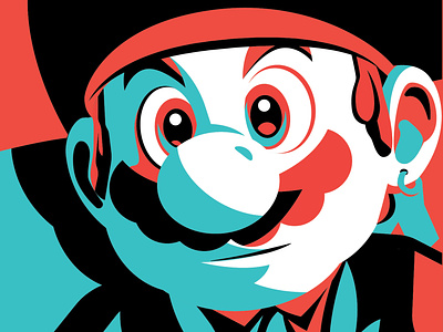 Mario Portrait character design digital gaming graphic design illustration mario nintendo portrait super mario vector vector art