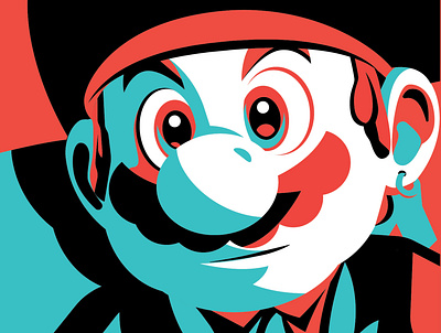 Mario Portrait character design digital gaming graphic design illustration mario nintendo portrait super mario vector vector art