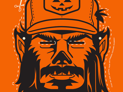 Draplin Halloween Poster Series aaron draplin draplin frankenstein halloween mask monster orange poster vampire werewolf