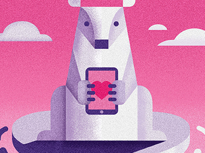 Sprint Valentine's Day 2014 - Polar Bear bear ice pink polar polar bear tablet valentine