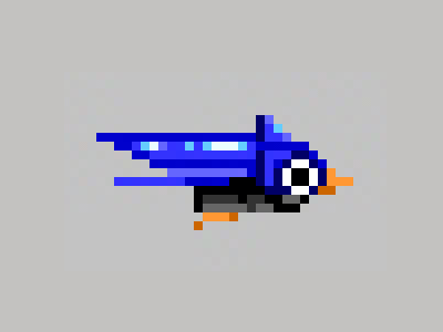 Flocktron Test #1 16 bit animation badnik bird gif pixel put a bird on it robot video game voltron