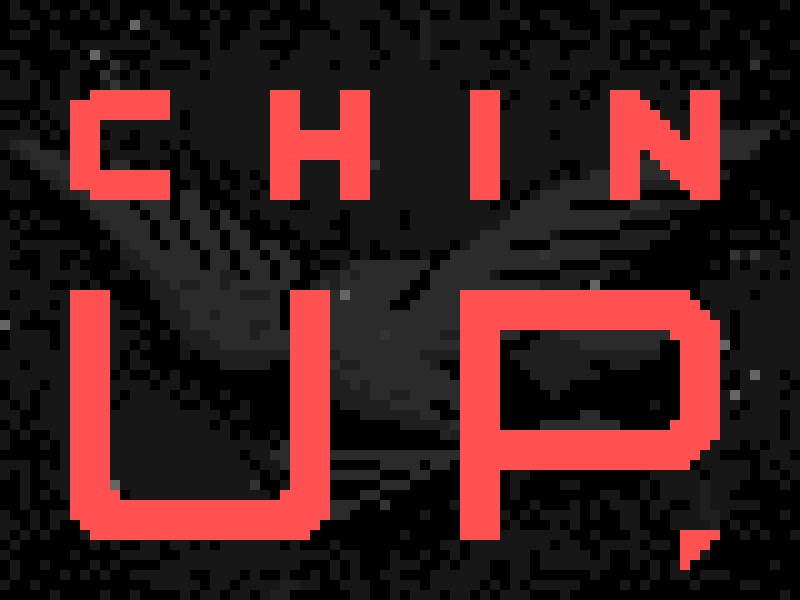 Chin Up, Beautiful. 16 bit animation black and white gif lettering love pixel pixel art typography