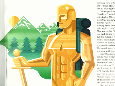 Telluride academy awards editorial film illustration mountain oscar spot telluride variety variety magazine