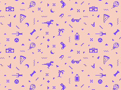 S Wallpaper dinosaur pattern pixel pixel art pizza purple wallpaper