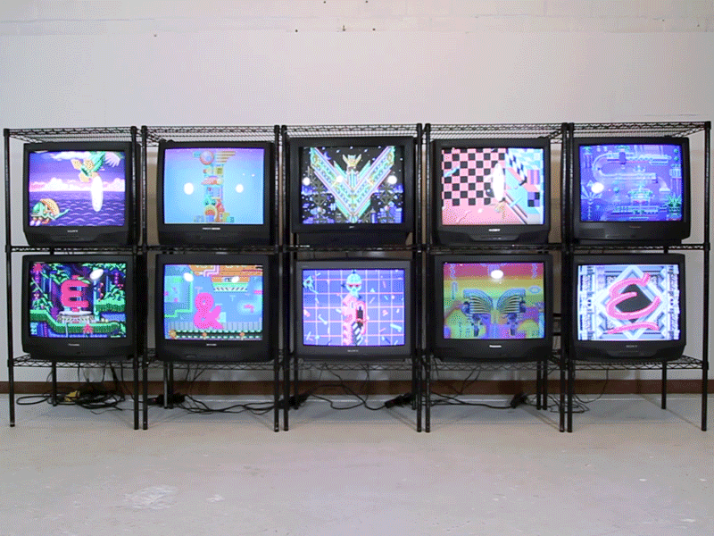 Lives & Time 16 bit 80s 90s andy gregg animation installation lettering motion pixel art super television typeforce