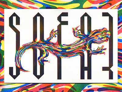 Sofar Chicago, October Shows chicago color gig poster illustration lettering newt poster risograph salamander sofar