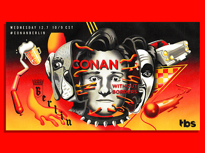 Conan Without Borders: Berlin, Killed Direction 2 beer berlin branding conan conan in berlin conan obrien conan without borders editorial fanks germany illustration sausage