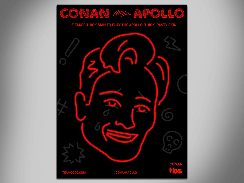 Conan: Live at The Apollo, Killed Direction 2 apollo apollo theater conan conan obrien gig poster lettering neon new york retro show