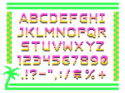 👾 WIP Font of the 16-bit Persuasion 👾 font design gaming lettering retro gaming type video game wip