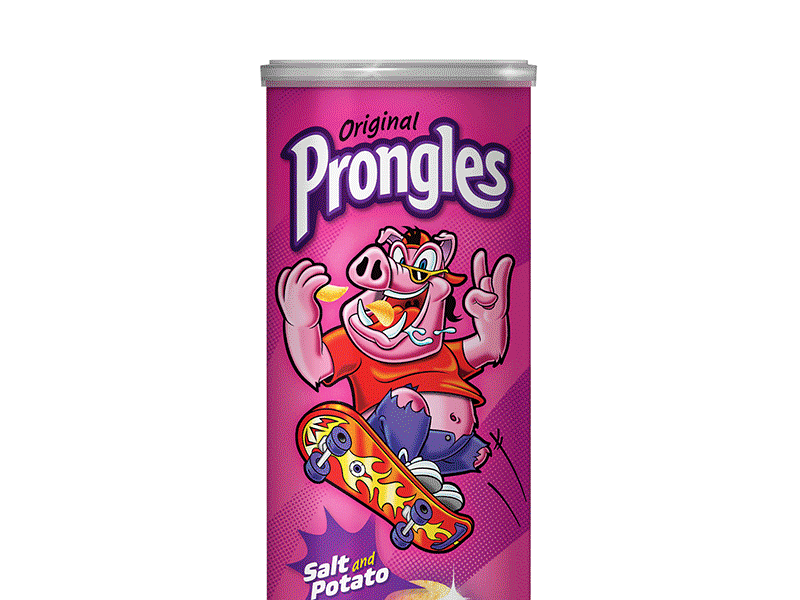 Prongles - Brayden the Hog boar branding brayden cards against humanity gif hog illustration packaging potato chips prongles studio super xtreme