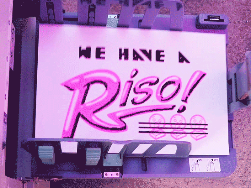 😍 Risolicious 😍 duplicator mz 790u pink poster print riso risograph studio super