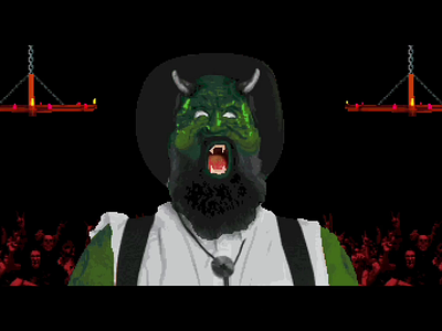 Head Destruction🤘 16 bit animation antidote death game design headbang illustration metal motion music video pixel art red fang video game