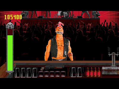 Smash Your Skull! 90s andy gregg animation antidote app arcade demon game art game design headbang metal monster motion pixel art red fang retro smash your skull studio super video game