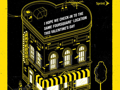 Sprint Valentine 2 foursquare illustration lettering retro sprint valentine vintage