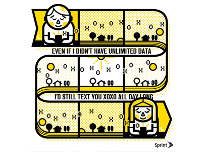 Sprint Valentine 3 comic data geometric illustration love sprint valentine