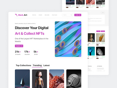 Mark.Art - NFTs Marketplace Landing Page