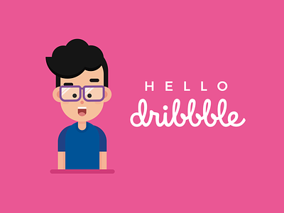 Hello Dribbble! avatar character concept character design design illustration minimal minimalist vector vector art vector artwork