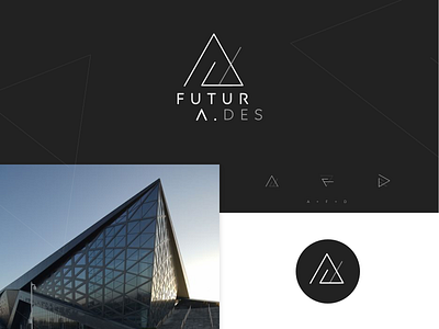 Futura.Des black white futura industrial business industrial design logo logo design triangle