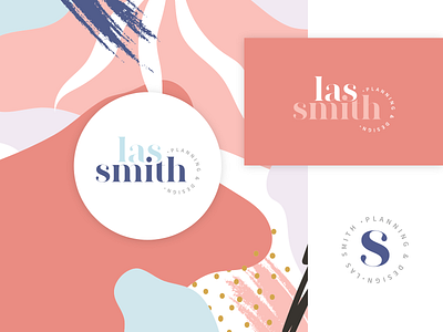 Las Smith logo logodesign pink planning wedding