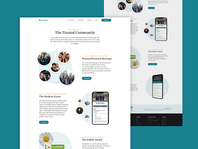 Community Page design elements healthcare marketing minimal ui ux web web design website