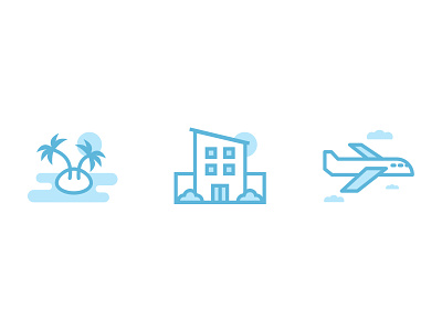 Simple Vacation Icons design icon icons illustrated illustration minimal ui ux web design website
