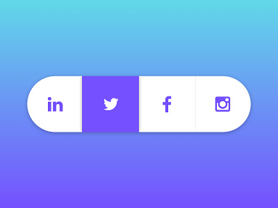 Social Pill Module blue design facebook icon icons instagram linkedin marketing minimal module pill purple twitter ui ux web web design website