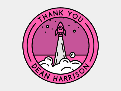 Thank You - Blasting Off first first shot firstshot illustration shot thank you vector